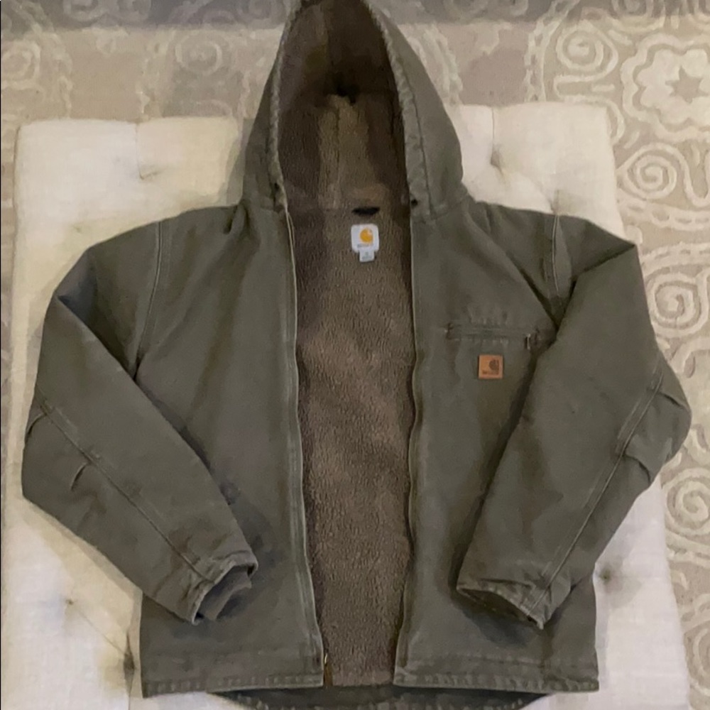 Carhartt Washed Duck Jacket - Sherpa Lined